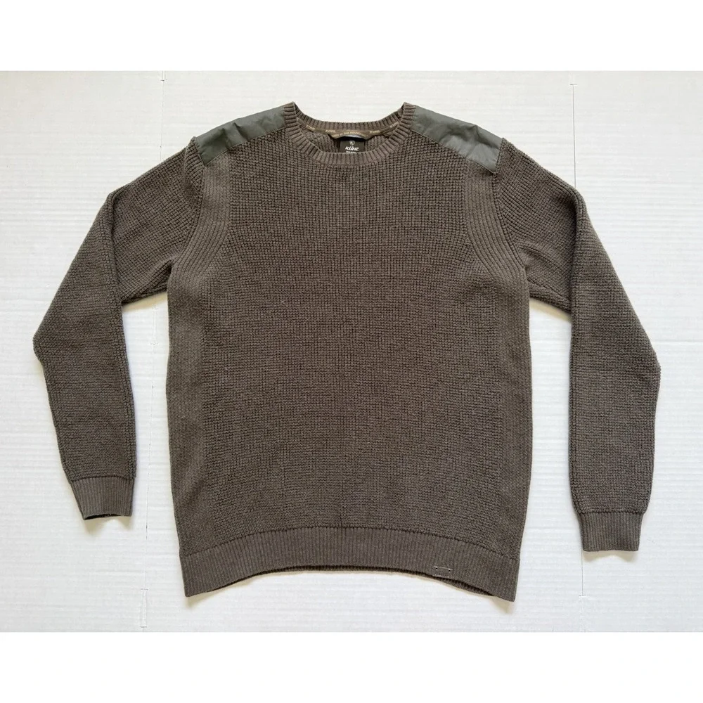 Kuhl Evader Sweater Mens Size M Brown Merino Wool Crewneck Outdoor Pullover